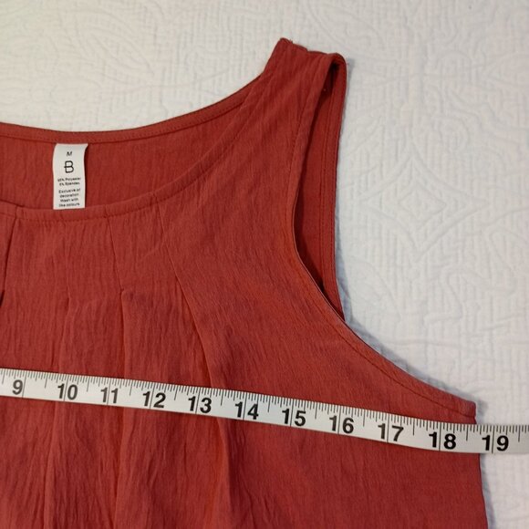 B Set Pants Elastic Waist Wide Leg & Top Sleeveless Pleated Medium Womens. - Picture 13 of 13